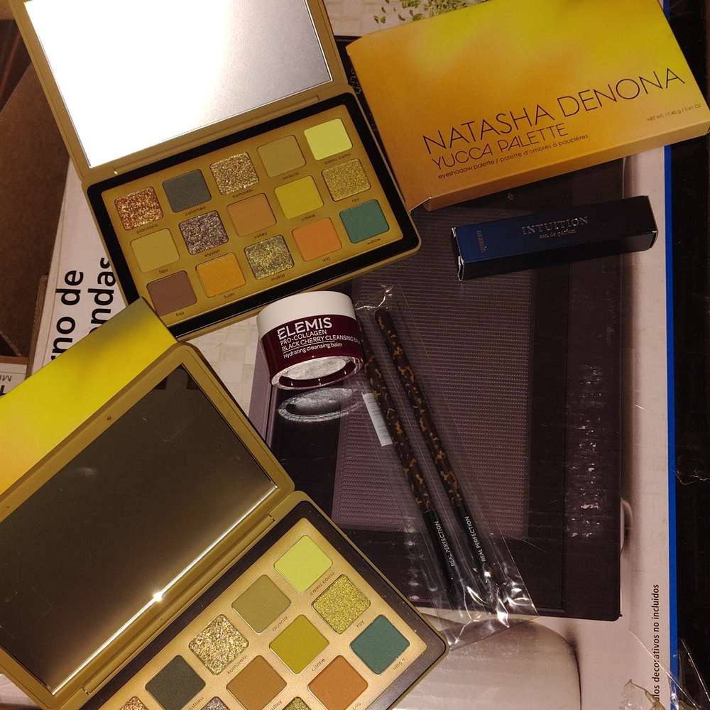 Natasha Denona Yucca Palette - Green, Gold, and Brown Hues - Plus Freebies